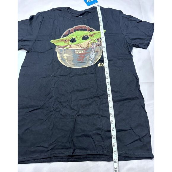 Star wars Men's Medium Tee The Mandalorian The Child Grogu black T-Shirt - Picture 8 of 8